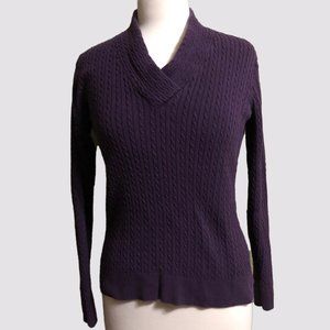 Croft & Barrow Purple V-neck sweater